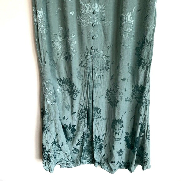 Zara Floral Jaquard Sage Green Dress, Size M - Picture 6 of 9